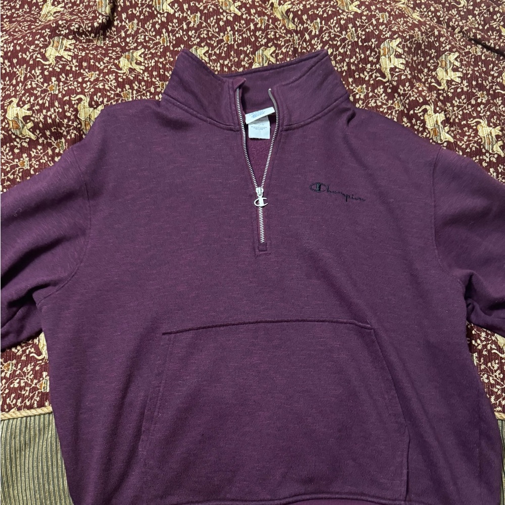 Champion Maroon Half-Zip Pullover